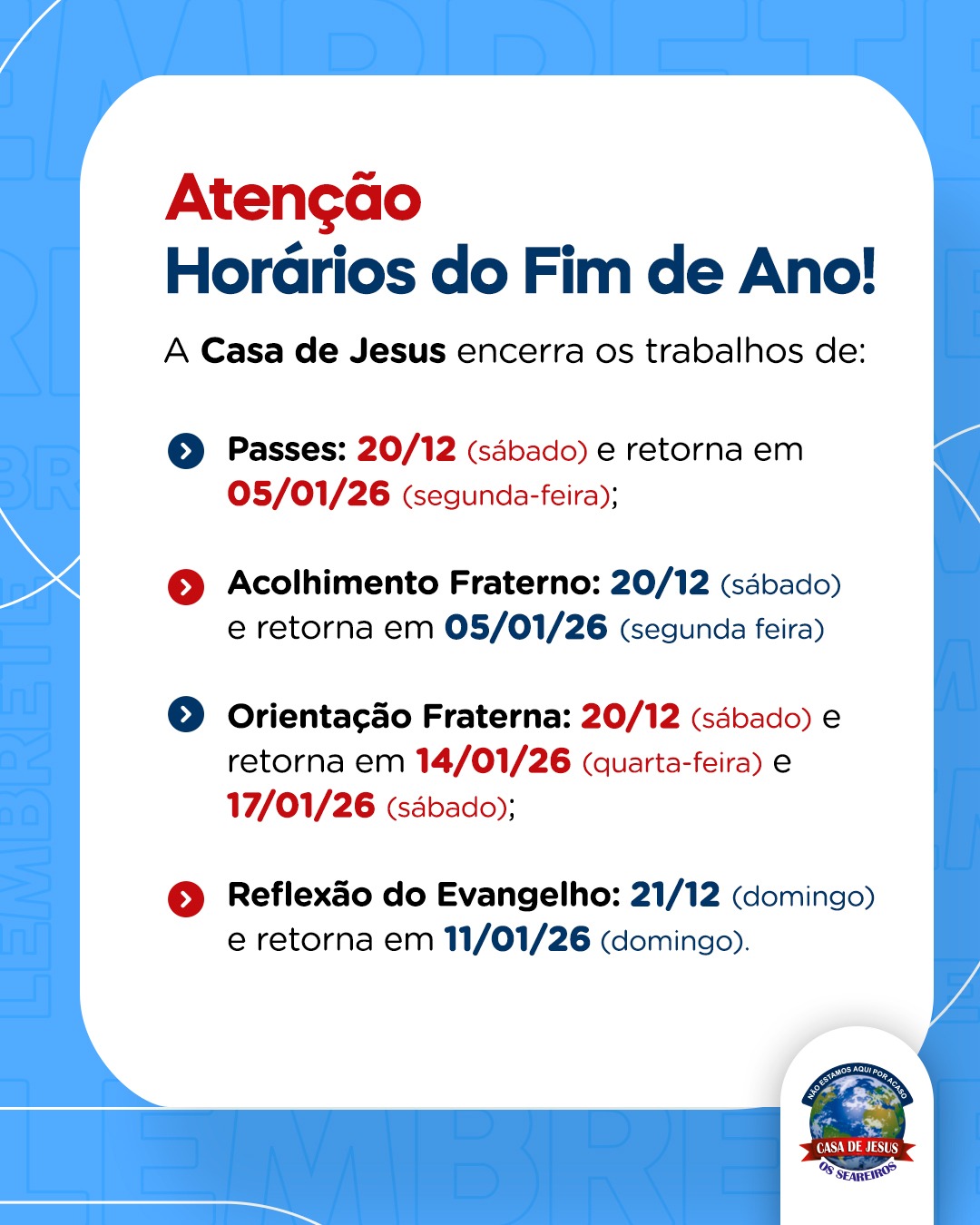 Trabalho Casa de Jesus